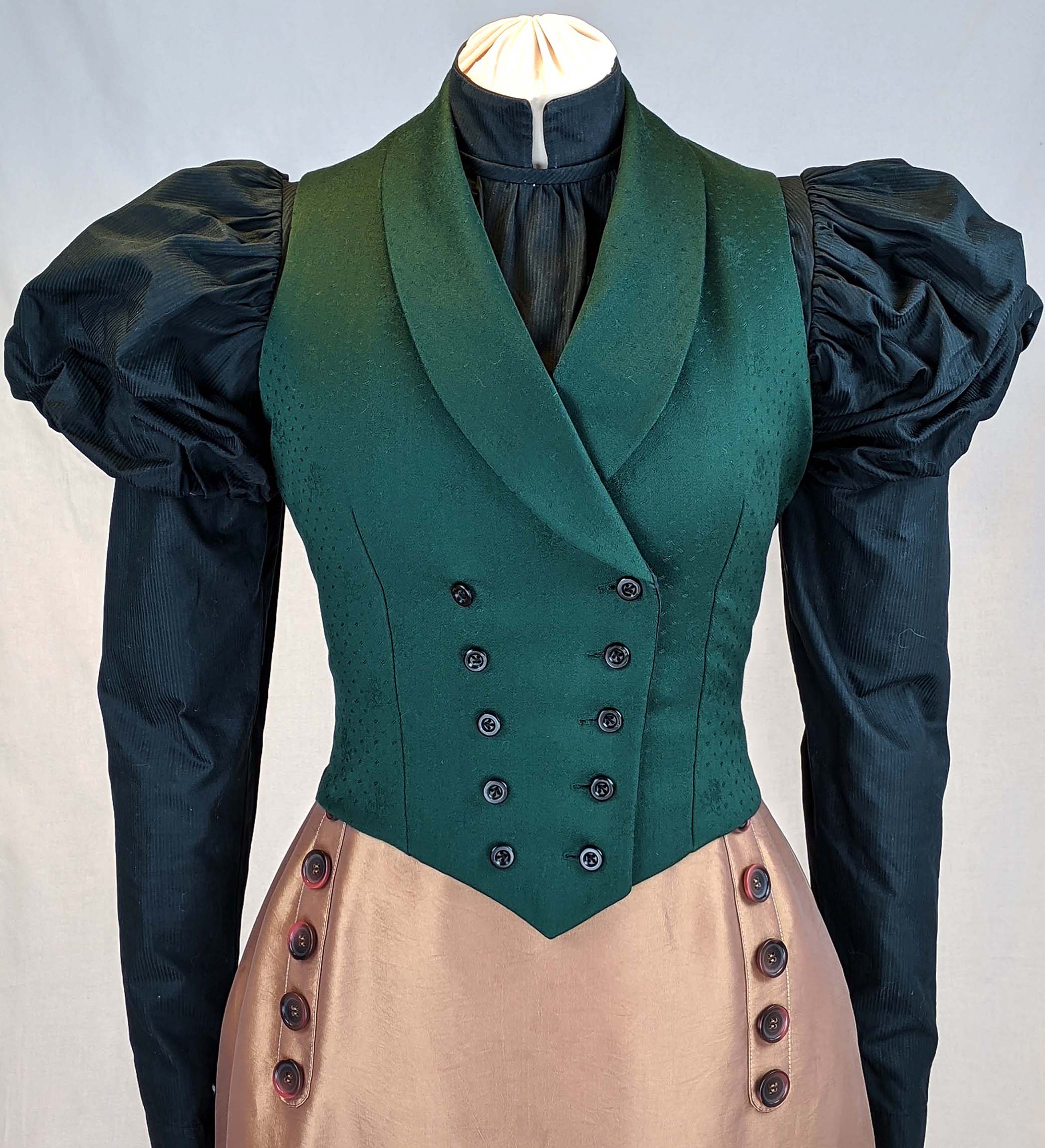 Ladies Vest circa 1890 with two front options Sewing Pattern #0220 Size US 8-30 (EU 34-56)