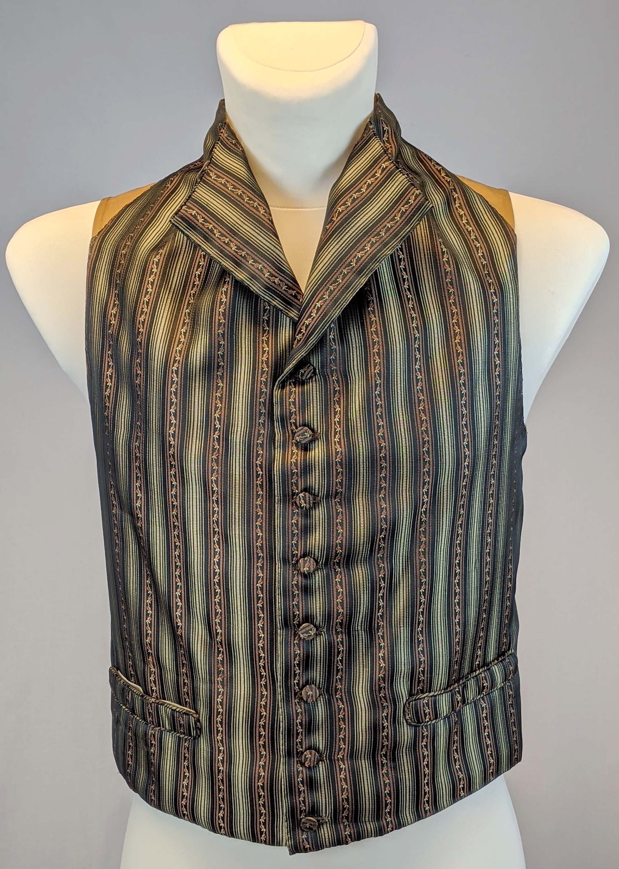 Georgian Mens Waistcoat, late 18th century Sewing Pattern #0819 Size US 34-56 (EU 44-66) PDF Download